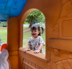 Maya loves being outdoors!