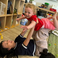 Arthur doing the propeller plane!