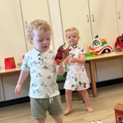 Arthur having fun during the Lunar New Year party..