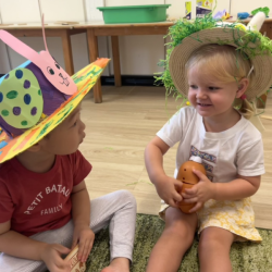 Daniel and Eleanor having much fun together!