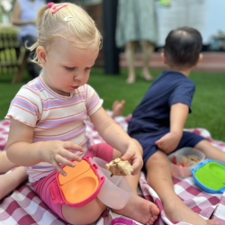 Eleanor enjoying the picnic!