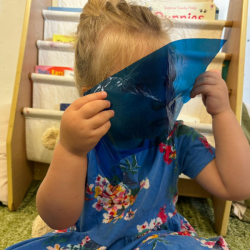 Livvy picking her favourite colour !