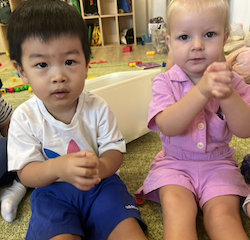 Wesley and Eleanor learning a Chinese New Year song in Mandarin!