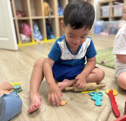As Mateo says - “making blue pancakes!”