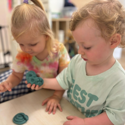 Eleanor-and-Arthur-making-a-spiral-seashell