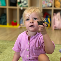 Eleanor learning about letter sound Nn