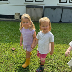 Livvy loved being around with Charlotte from the Butterflies!