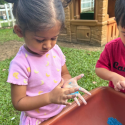 Nysha having fun with motion sand!