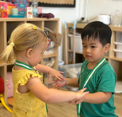 Wesley and Eleanor dancing to some music!
